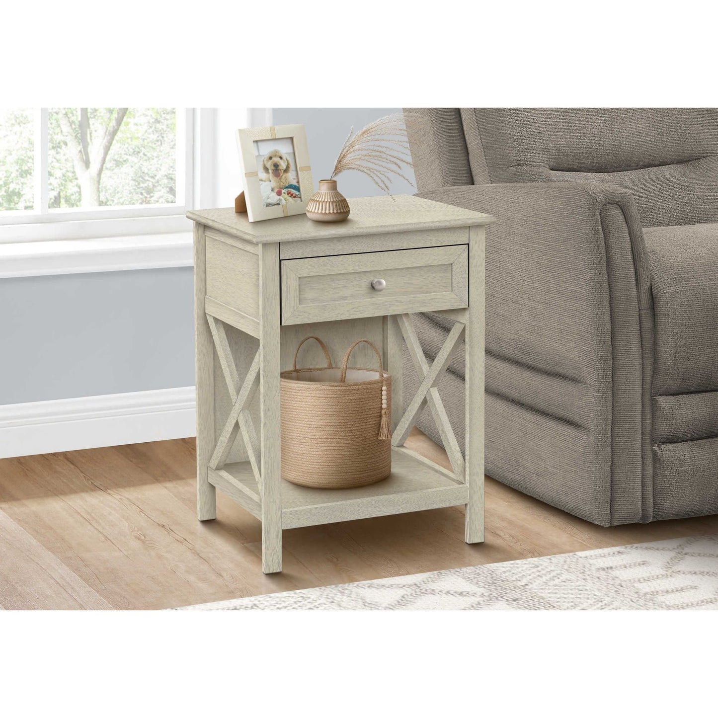 TABLE D'APPOINT - 63 cm H / TABLE D'APPOINT EN PLACAGE NOIR