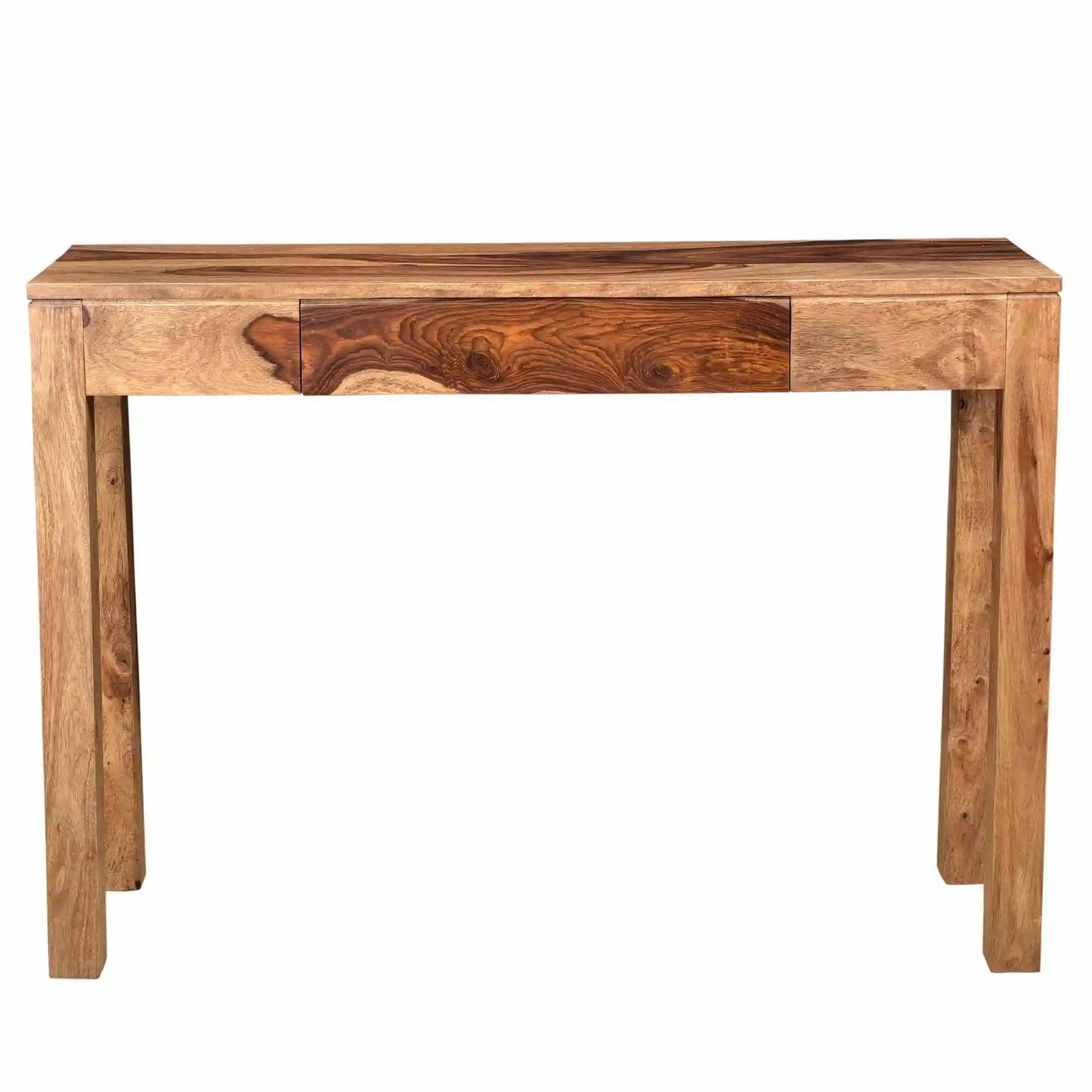 Idris Solid Wood Console Table – Eco-Friendly Sheesham with Drawer