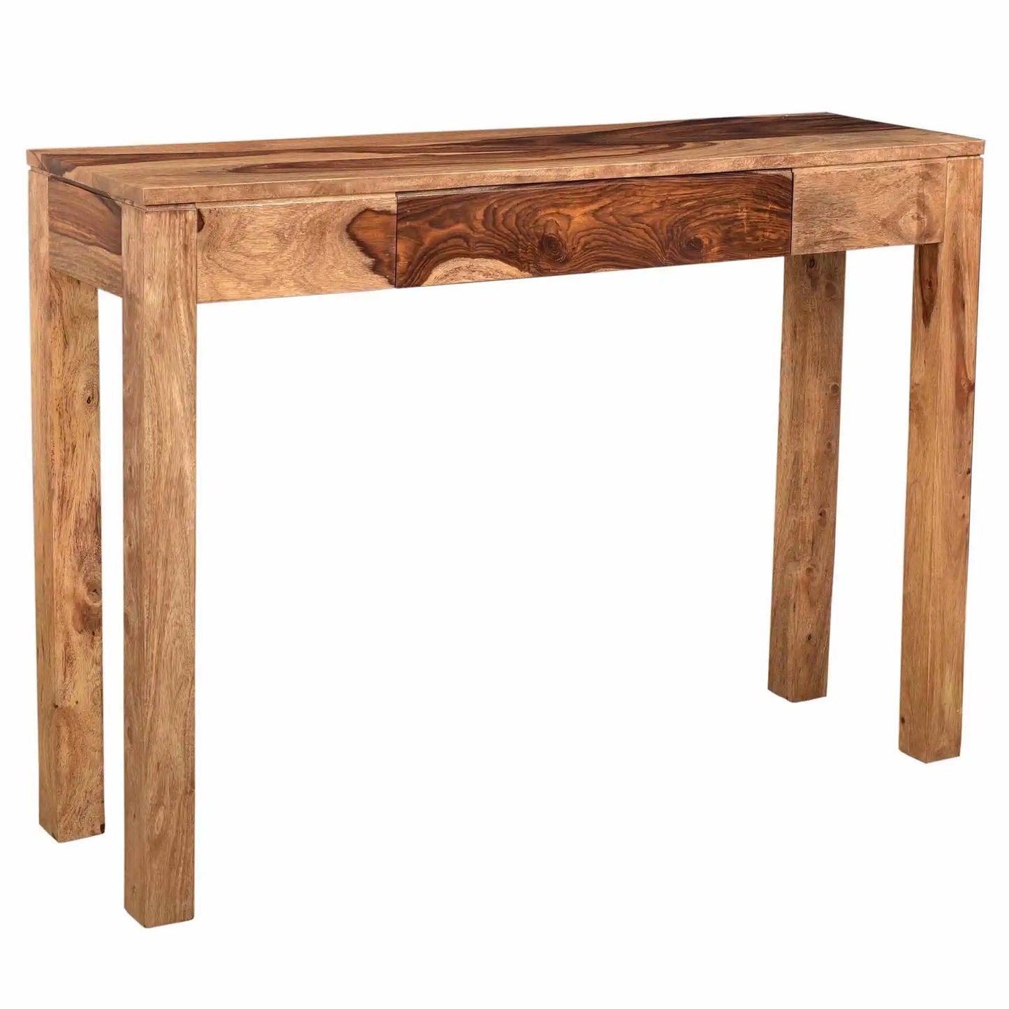 Idris Solid Wood Console Table – Eco-Friendly Sheesham with Drawer