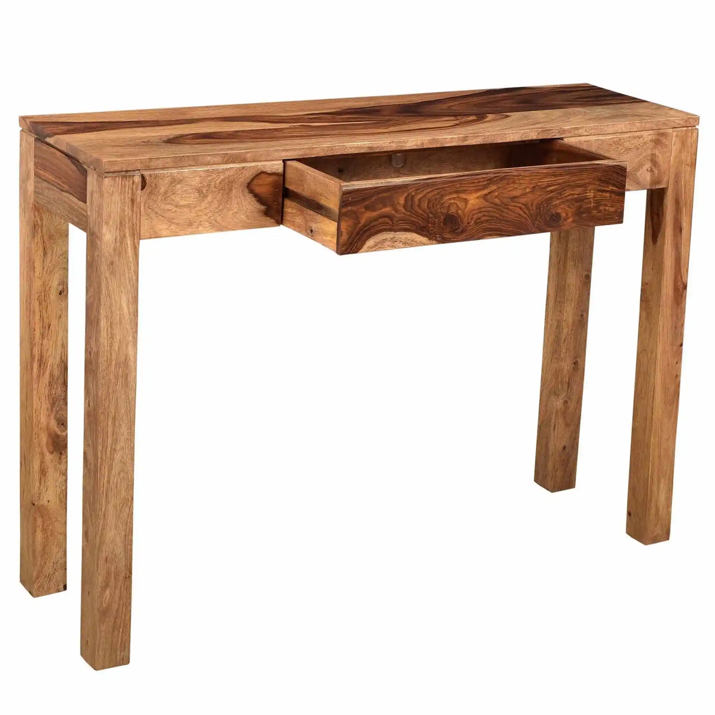 Idris Solid Wood Console Table – Eco-Friendly Sheesham with Drawer