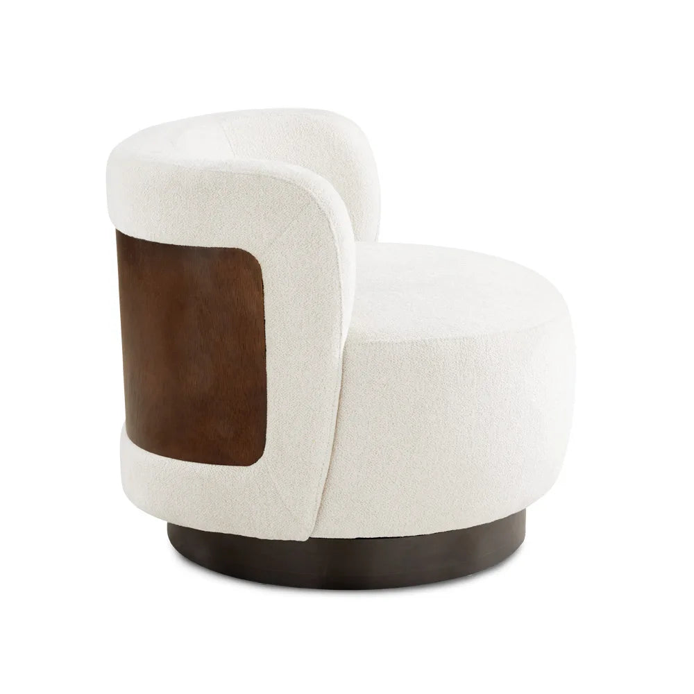 Side Profile Of Ivory Accent Chair