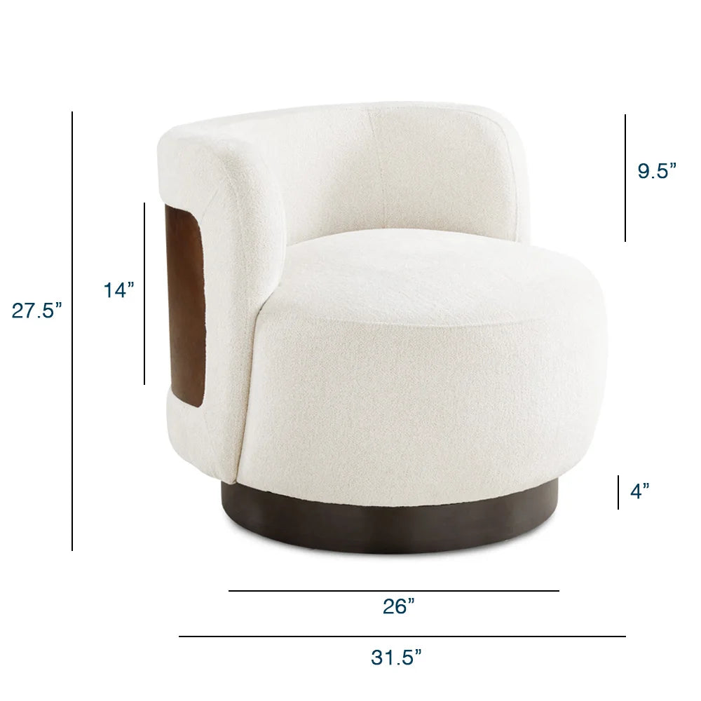 Dimensions Of Ivory Accent Chair