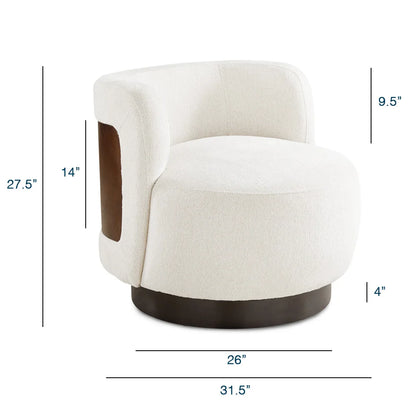 Dimensions Of Ivory Accent Chair