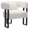 Back Of Modern Accent Chair in Charcoal Boucle