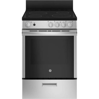 GE 24" Electric Range - Stainless Steel - Storage Drawer  - JCAS640RMSS