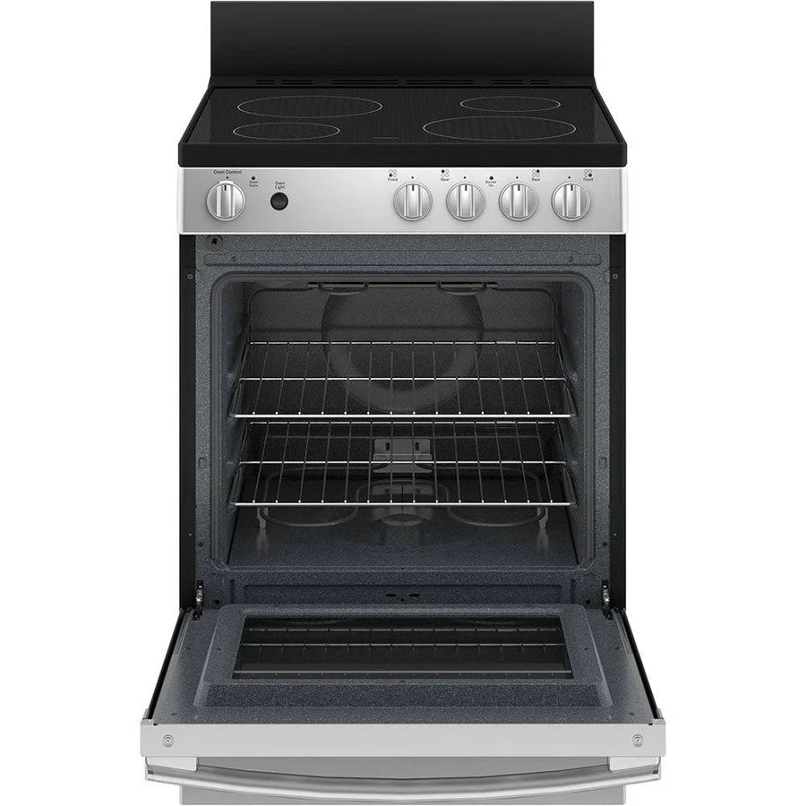 GE 24" Electric Range - Stainless Steel - Storage Drawer  - JCAS640RMSS