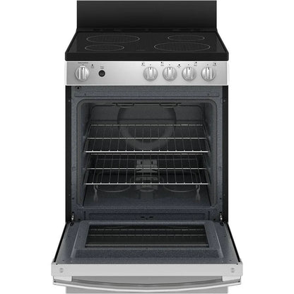 GE 24" Electric Range - Stainless Steel - Storage Drawer  - JCAS640RMSS