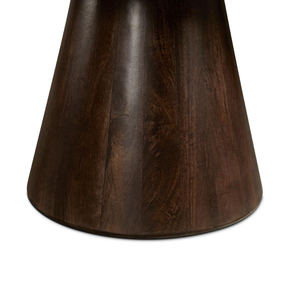 Solid Wood Base Of Jagger Round Marble Top Coffee Table 