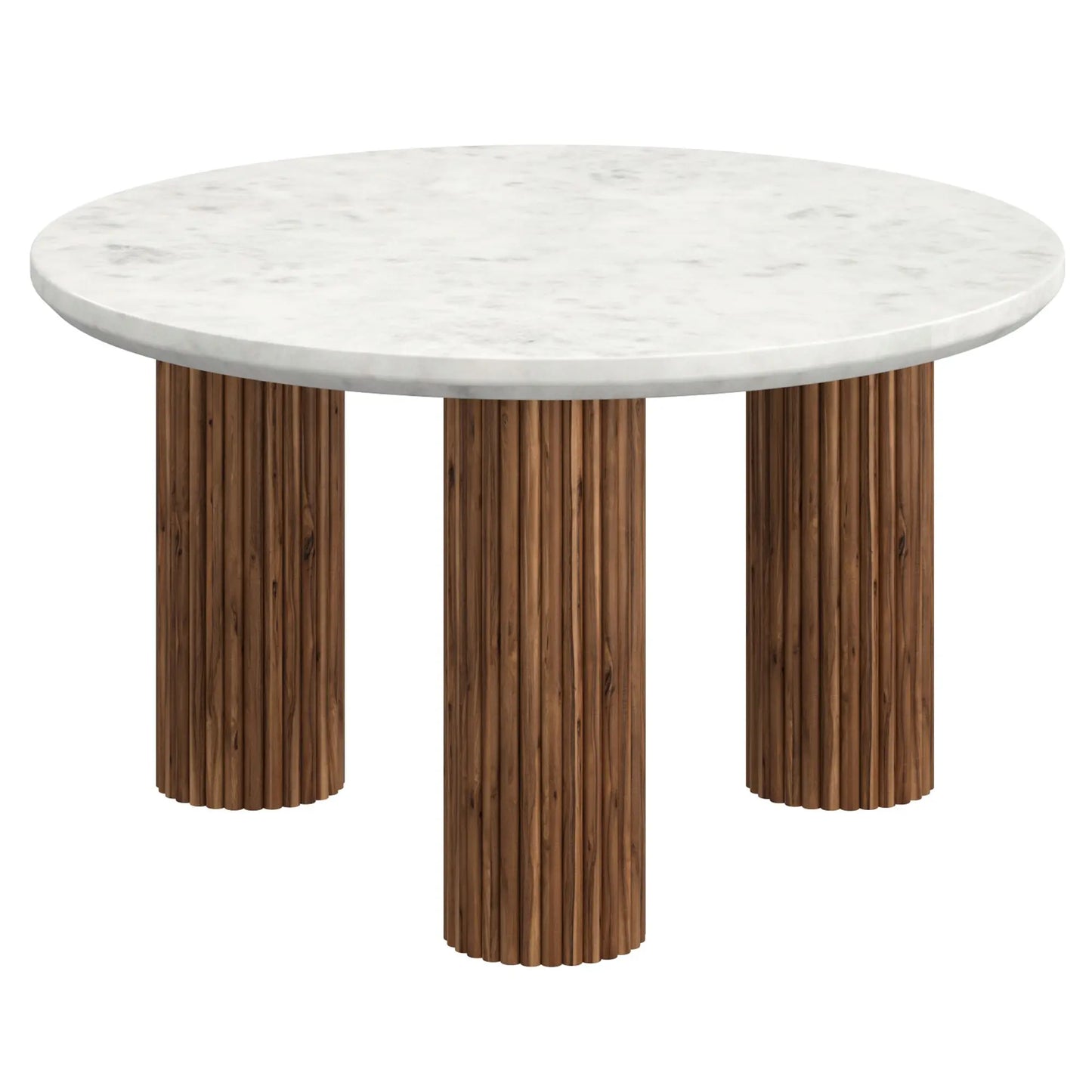Jilsa Marble Coffee Table With Solid Mango Wood Base
