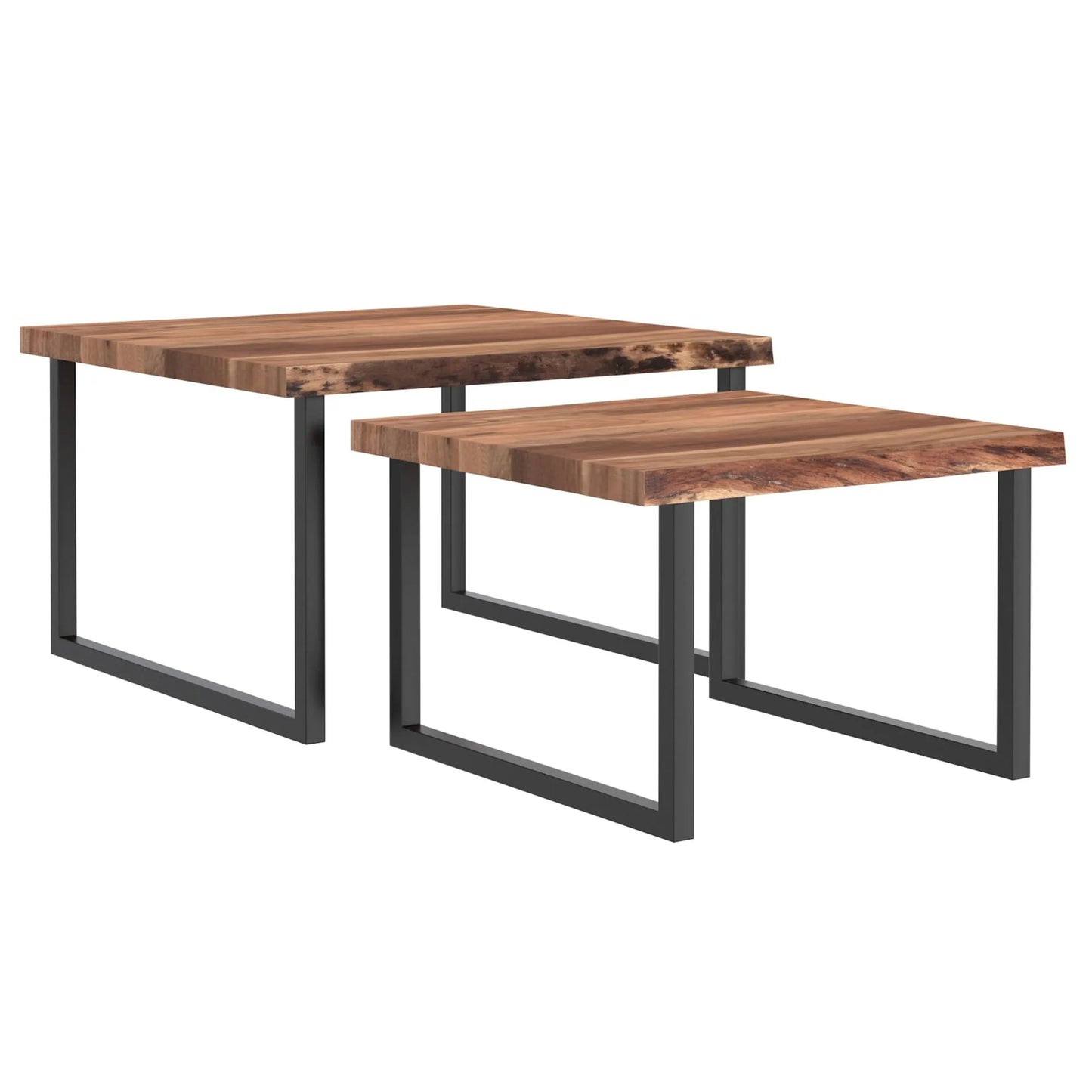 Jivin Live Edge Coffee Table Set - 2 Nesting Tables