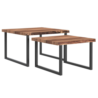 Jivin Live Edge Coffee Table Set - 2 Nesting Tables