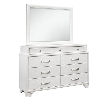 White dresser with mirror