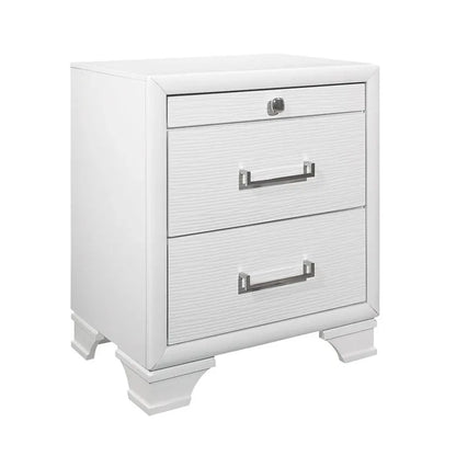 Jordyn White nightstand with two drawers