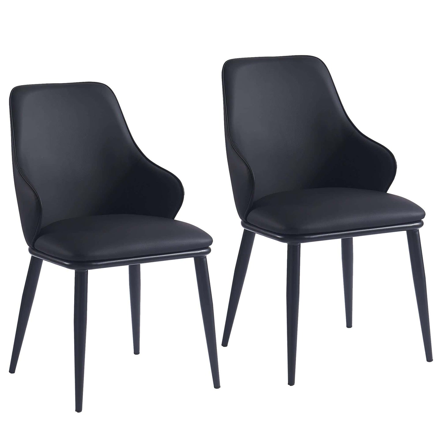 Kash Dining Chair, Modern Fabric Upholstered Armchairs - Set of 2