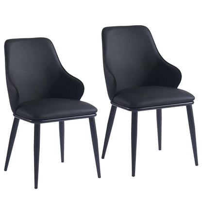 Kash Dining Chair, Modern Fabric Upholstered Armchairs - Set of 2