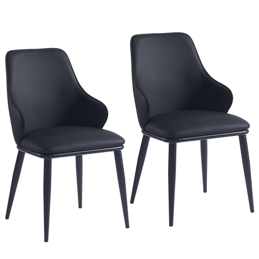 Kash Dining Chair, Modern Fabric Upholstered Armchairs - Set of 2