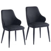 Kash Dining Chair, Modern Fabric Upholstered Armchairs - Set of 2