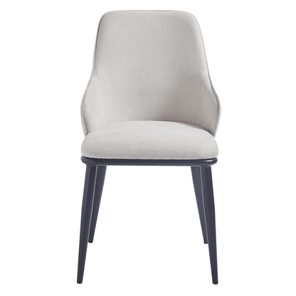 Kash Dining Chair, Modern Fabric Upholstered Armchairs - Set of 2