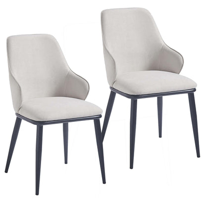 Kash Dining Chair, Modern Fabric Upholstered Armchairs - Set of 2