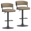 Kazan Adjustable Fabric Bar Stools Set of 2 – Water-Repellent