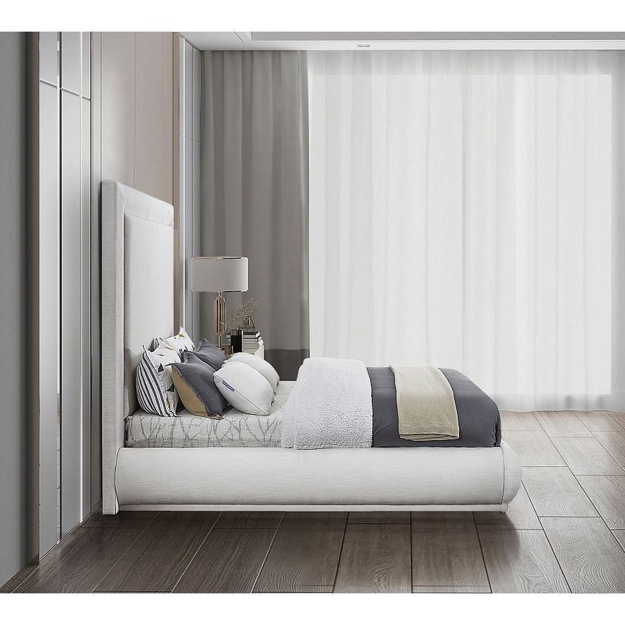 Cream Linen King Bed 