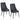 Koda Faux Leather Dining Chairs with Black Metal Legs - Set of 2
