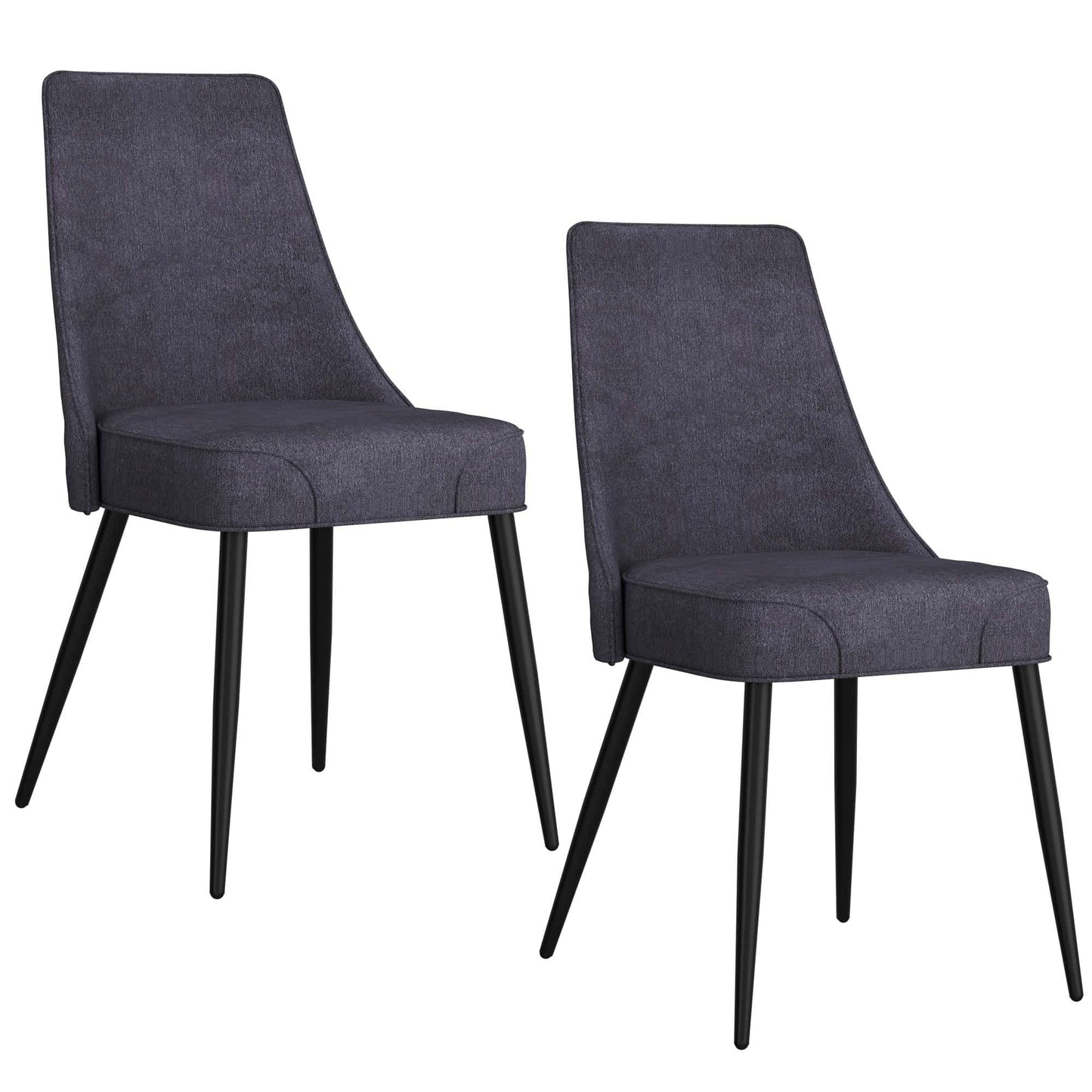 Set of 2 Koda Fabric Dining Chairs – Mid-Century Modern Design