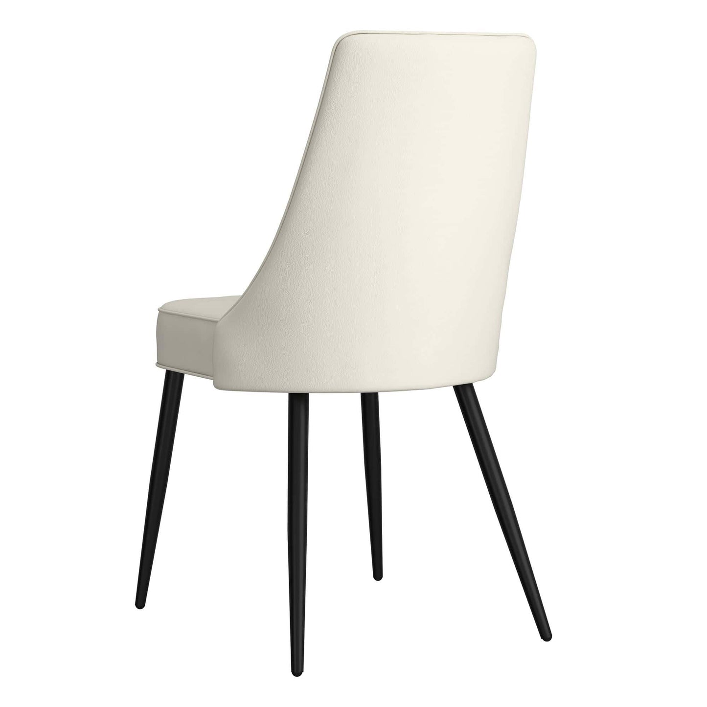 Koda Faux Leather Dining Chairs with Black Metal Legs - Set of 2