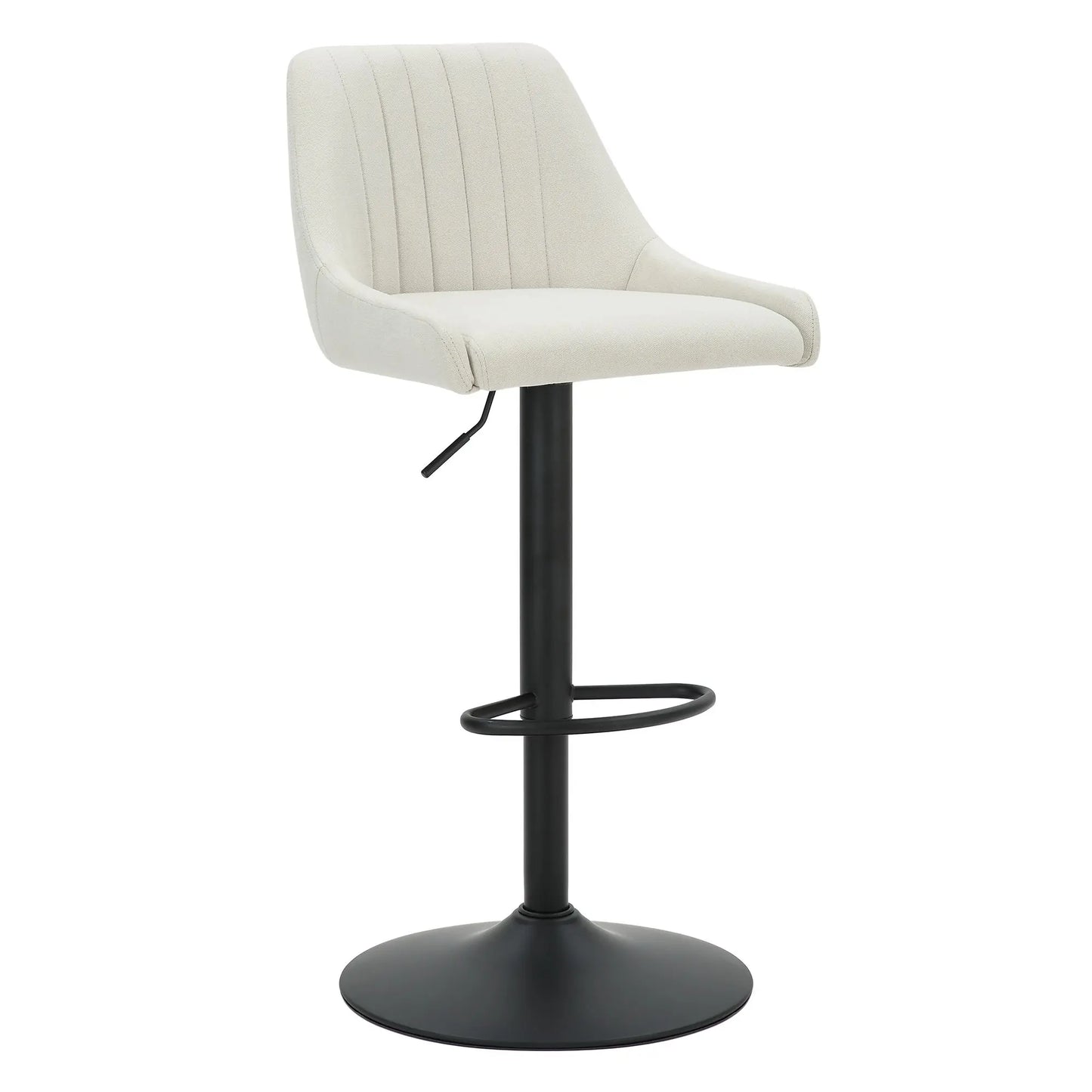 Kron Adjustable Swivel Fabric Bar Stools Set of 2 – Air-Lift Height