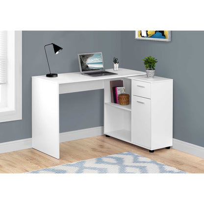 L-shaped corner Computer Desk with Storage, Drawer & Cabinet