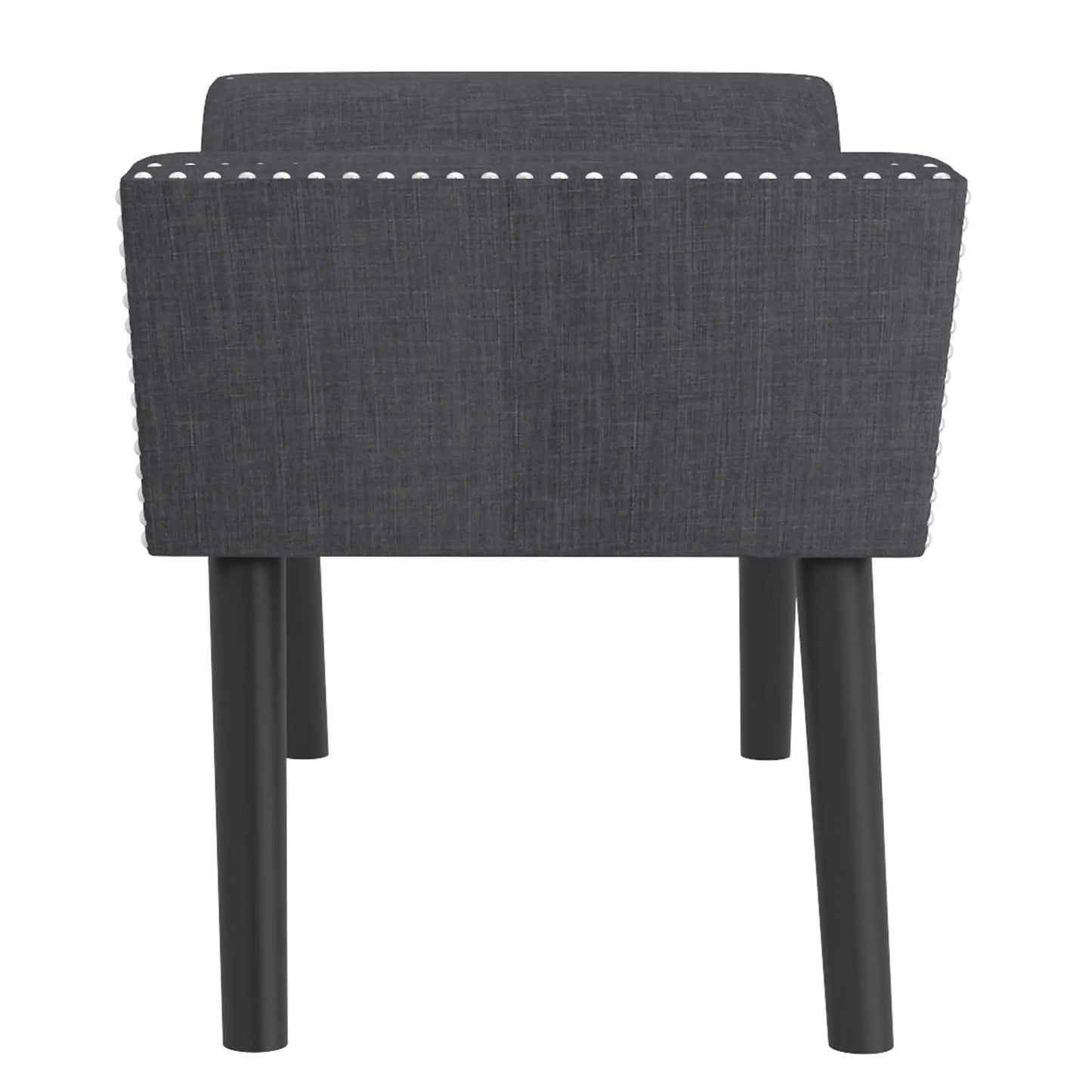 Lana Grey Upholstered Bench with Tufted Seat