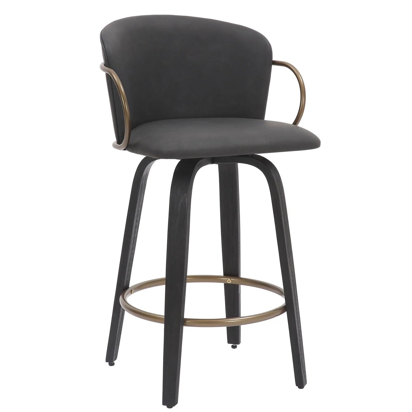 Lawson  26 Faux Leather Swivel Counter Stools - Set of 2