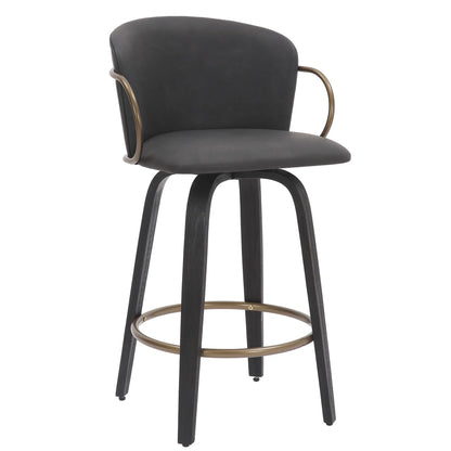 Lawson  26 Faux Leather Swivel Counter Stools - Set of 2