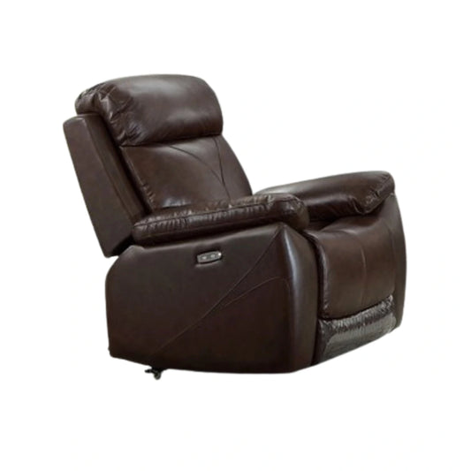 Brown leather recliner chair with Rocker