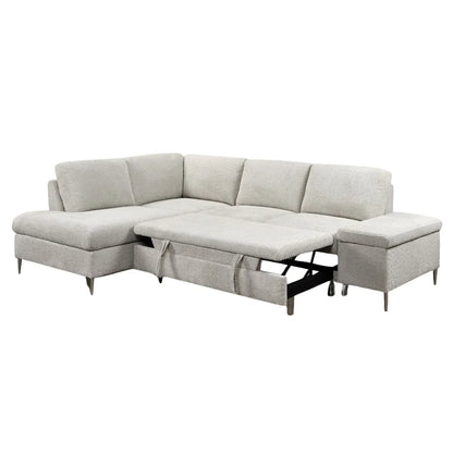 Gray sectional sofa with pull-out bed for sell
