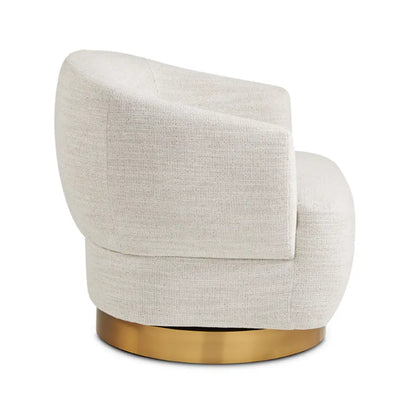 Side Profile Of Liam Linen Fabric Accent Chair 
