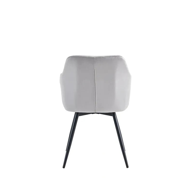 Grey chair with black legs