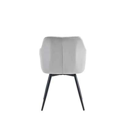 Grey chair with black legs
