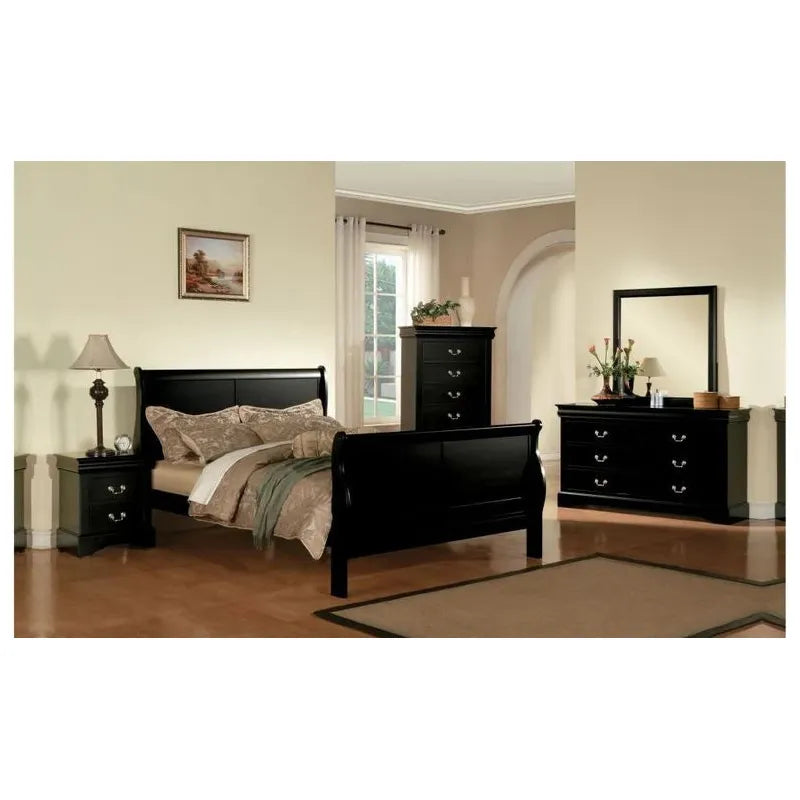 Louis Philippe Sleigh Bedroom Set – 6 or 8 Piece Set Available