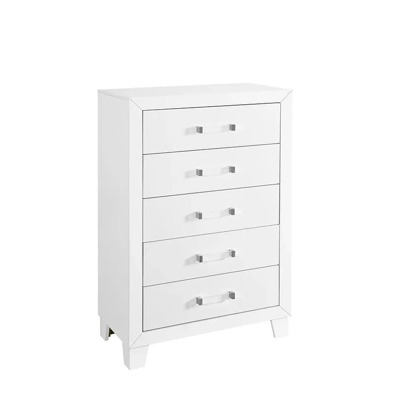 Lucia White dresser with five drawers 