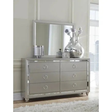Silver mirrored dresser 