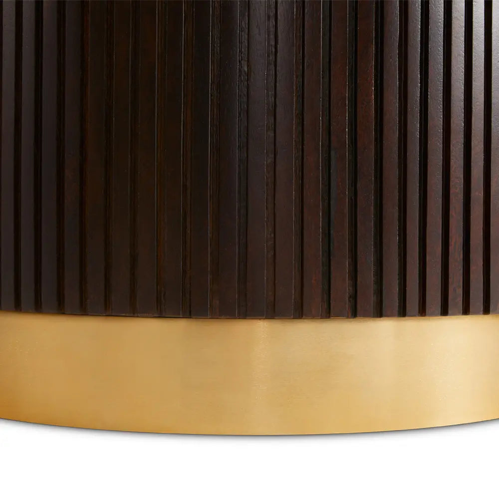 Luxury Serenity Marble Top Dining Room Table with Brushed Gold Base