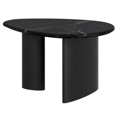 Lyriq Black Marble Coffee Table With Teardrop Shape