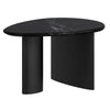 Lyriq Black Marble Coffee Table With Teardrop Shape