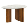 Lyriq Black Marble Coffee Table With Teardrop Shape
