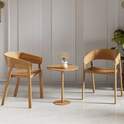 Mateo Mid-Century Modern Dining Chairs, Set of 2 – Solid Oak
