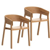 Mateo Mid-Century Modern Dining Chairs, Set of 2 – Solid Oak