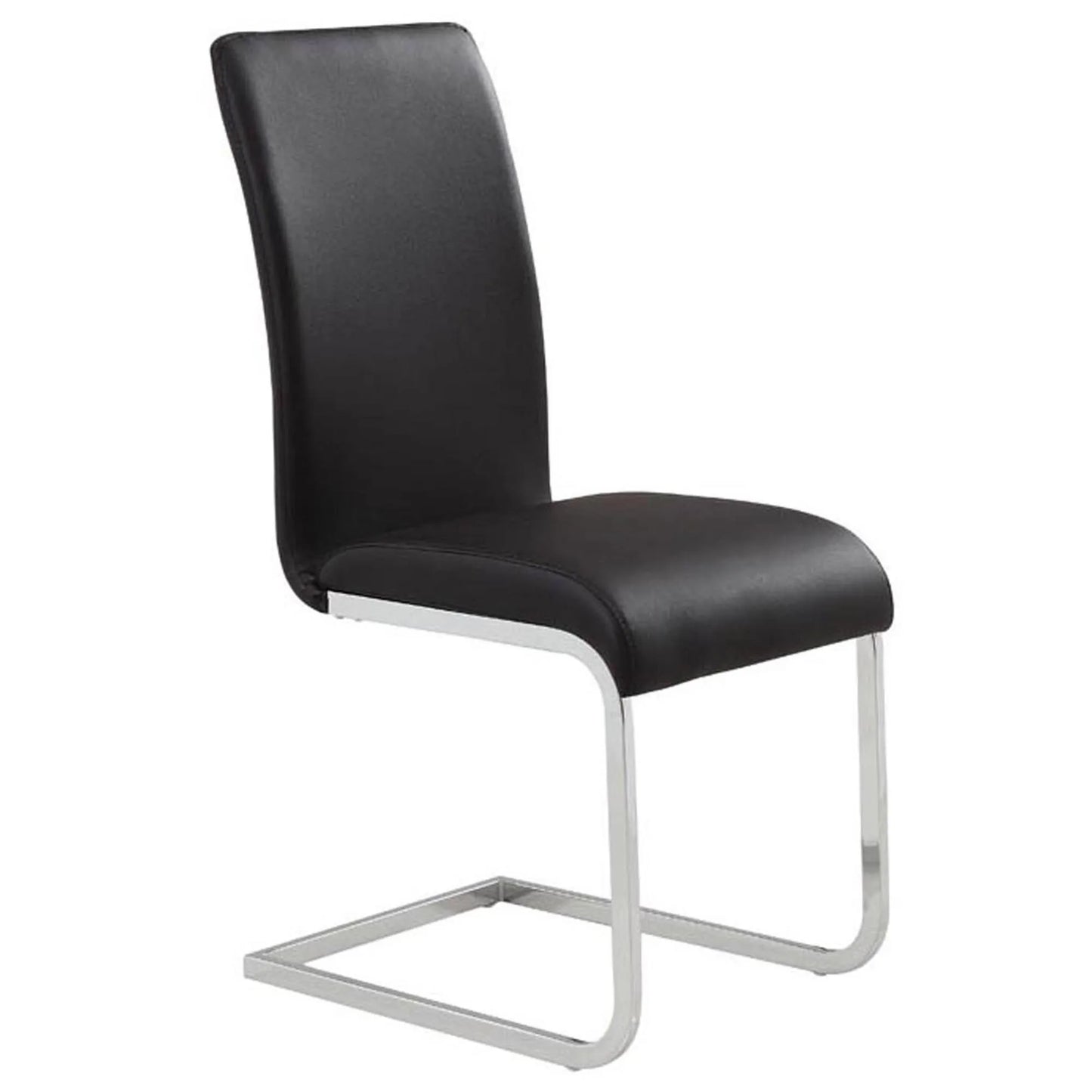 Maxim Faux Leather Dining Chairs Set of 2 with Chrome Legs