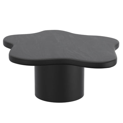 Mayal Black Coffee Table – Solid Mango Wood, Mid-Century Modern Style