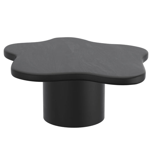 Mayal Black Coffee Table – Solid Mango Wood, Mid-Century Modern Style